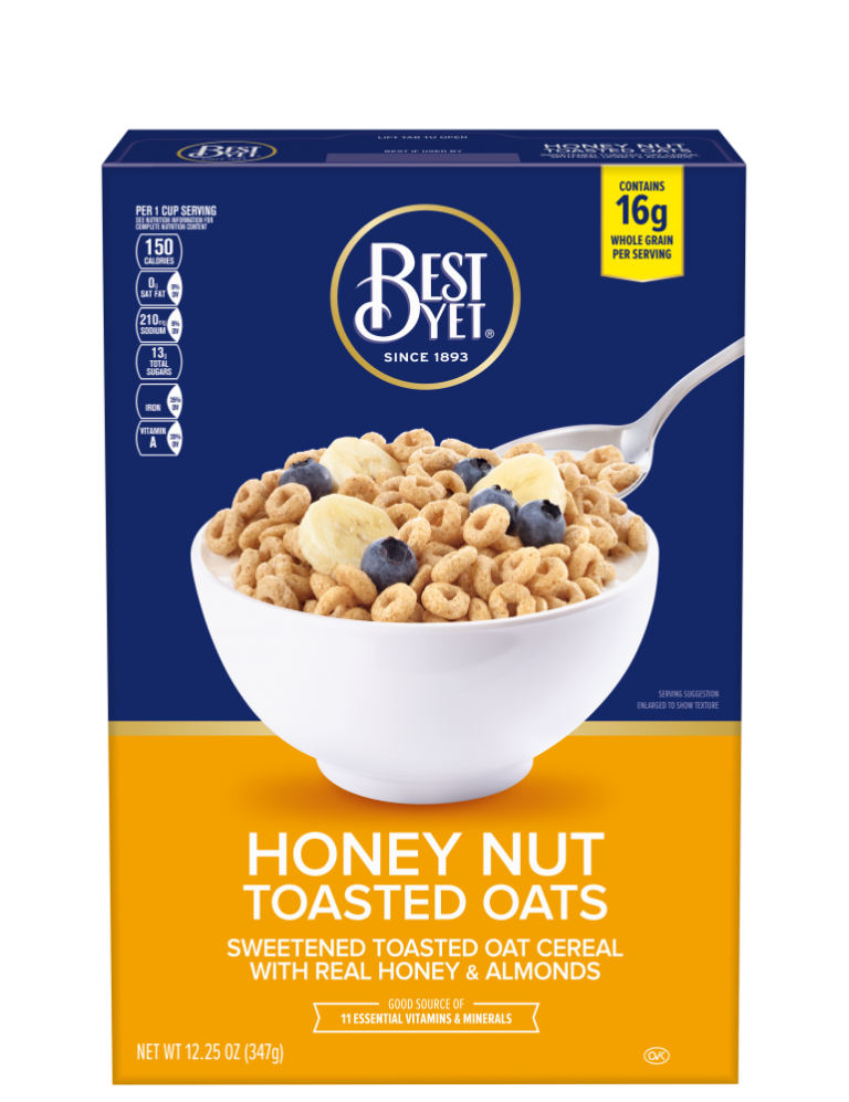Honey Nut Toasted Oats Cereal Best Yet Brand