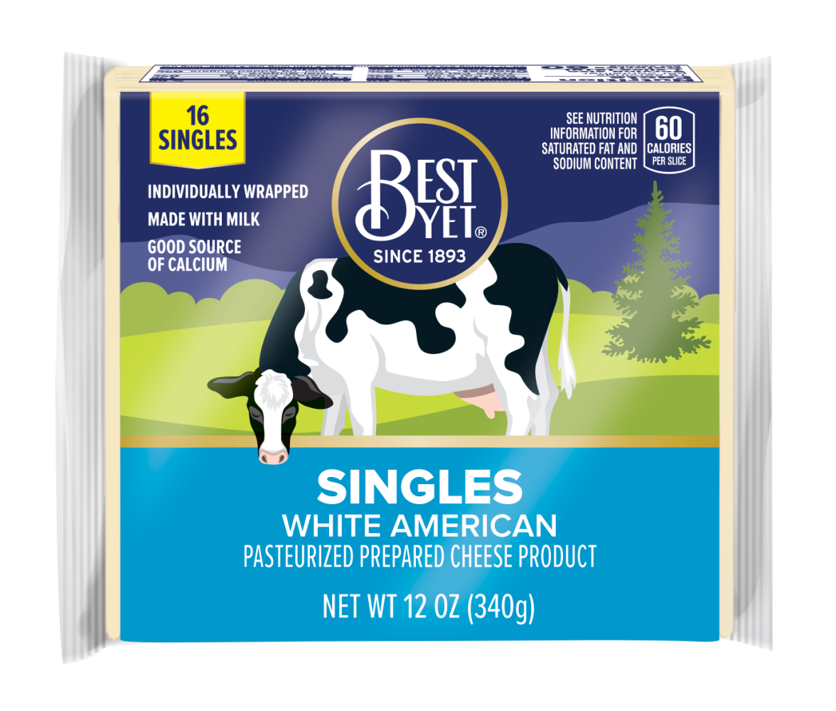 White American Cheese Singles 12OZ Best Yet Brand