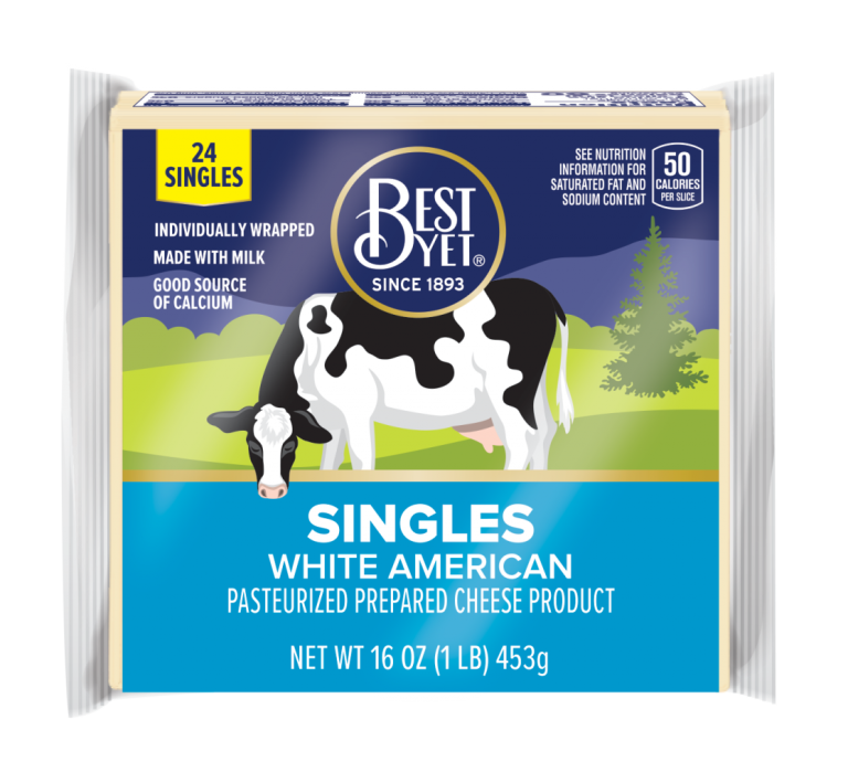 White American Cheese Singles 16OZ Best Yet Brand