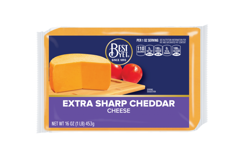 Chunk Extra Sharp Cheddar Cheese Best Yet Brand