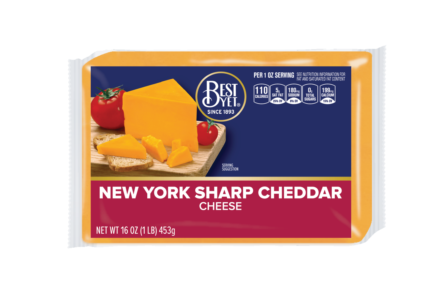 NY Sharp Cheddar Cheese Bar Best Yet Brand