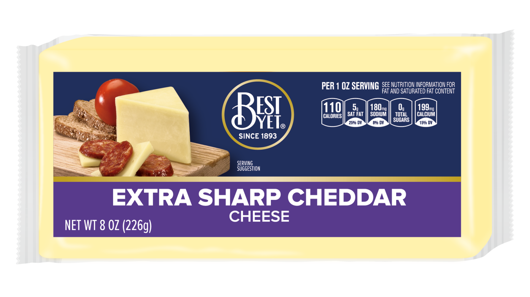 Extra Sharp Cheddar Chunk White Cheese Best Yet Brand