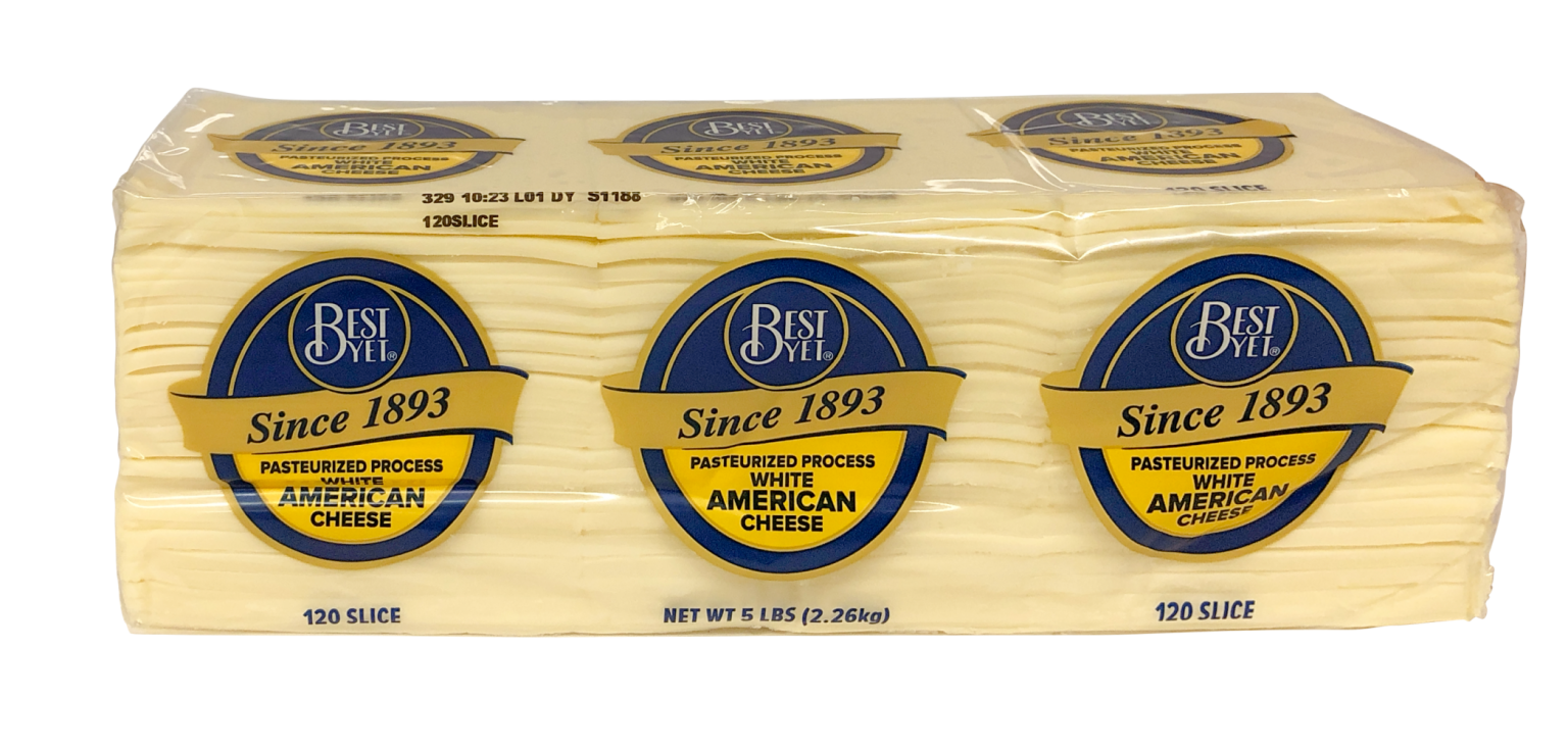 1893 White American Cheese Sliced Best Yet Brand