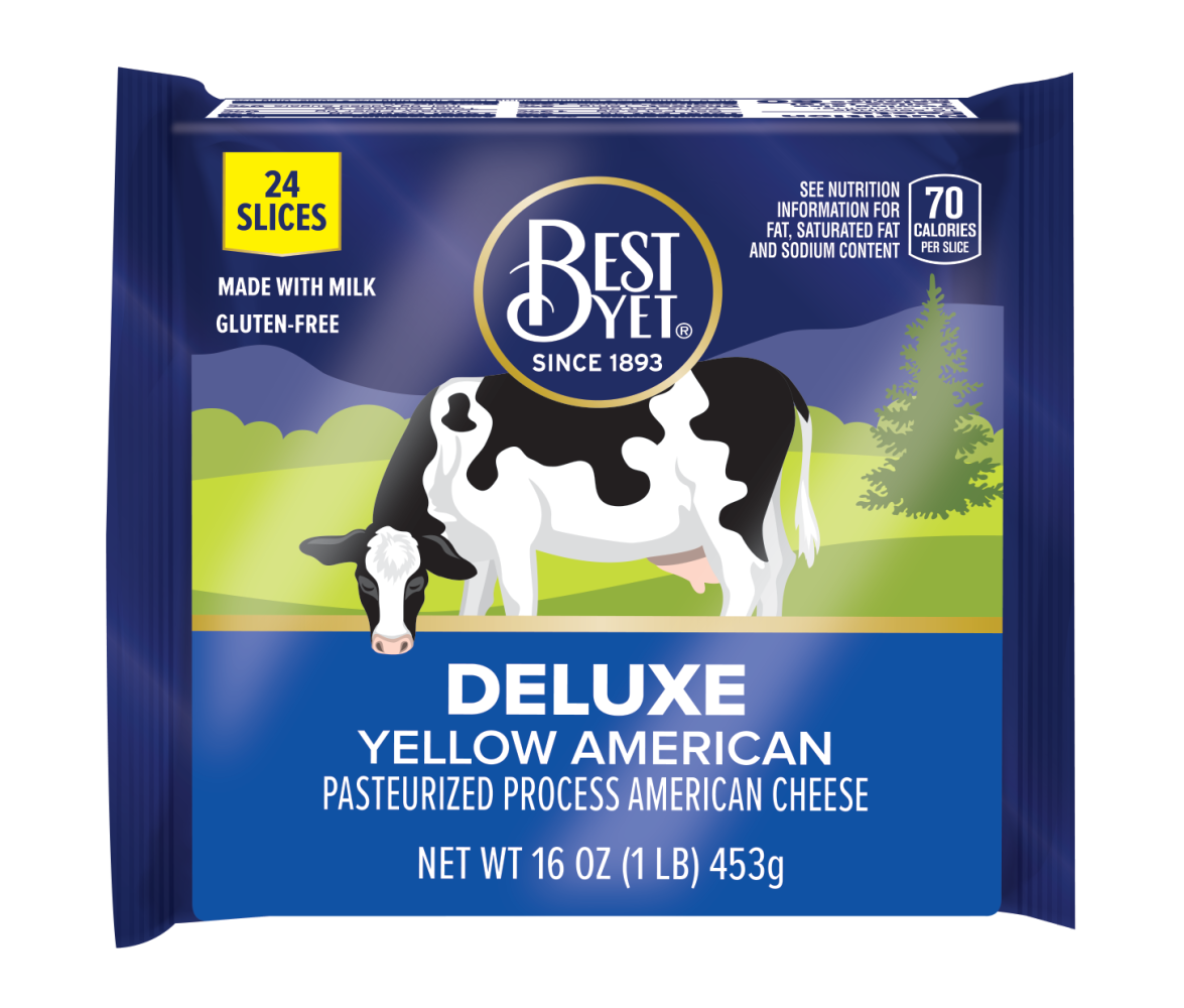 Deluxe Yellow American Cheese Slices Best Yet Brand