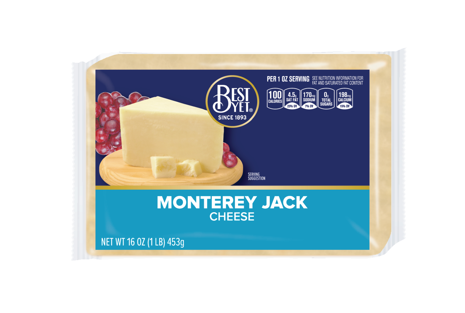 Chunk Monterey Jack Cheese Best Yet Brand
