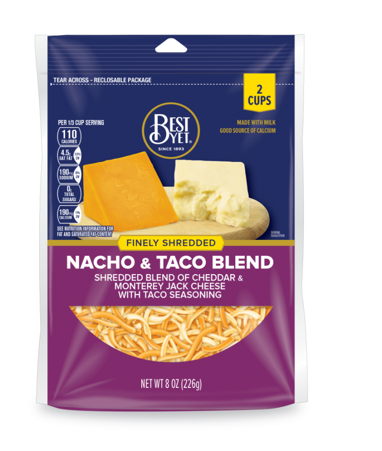 Fancy Shredded Nacho Taco Cheese Best Yet Brand