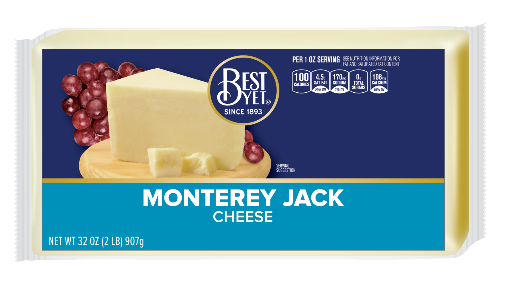 Monterey Jack Cheese Bar Best Yet Brand