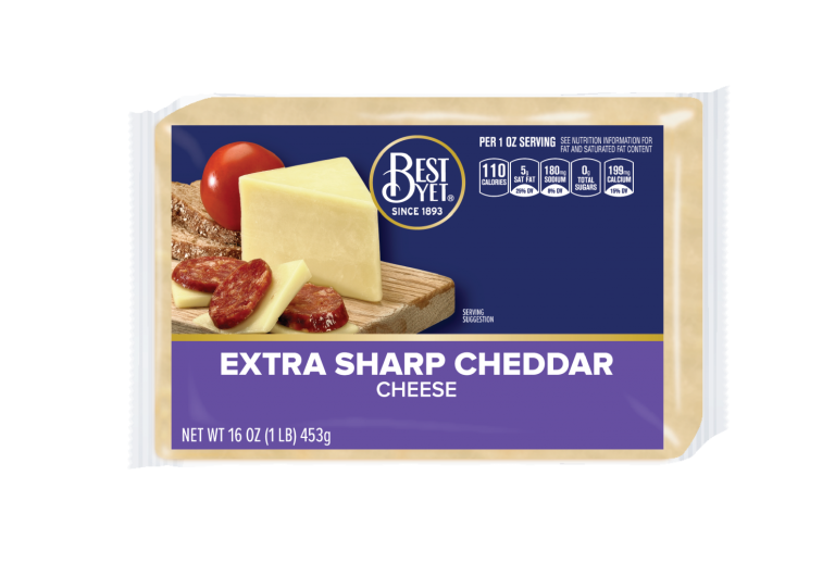 Extra Sharp White Cheddar Cheese Chunk Best Yet Brand