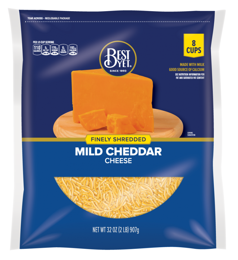 Fancy Shredded Mild Cheddar Cheese Best Yet Brand