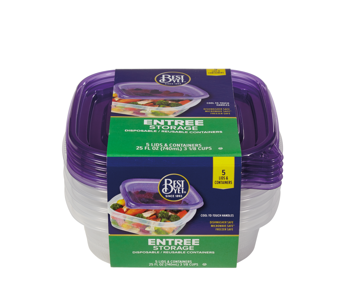 Disposable Container Entree 4CT Best Yet Brand