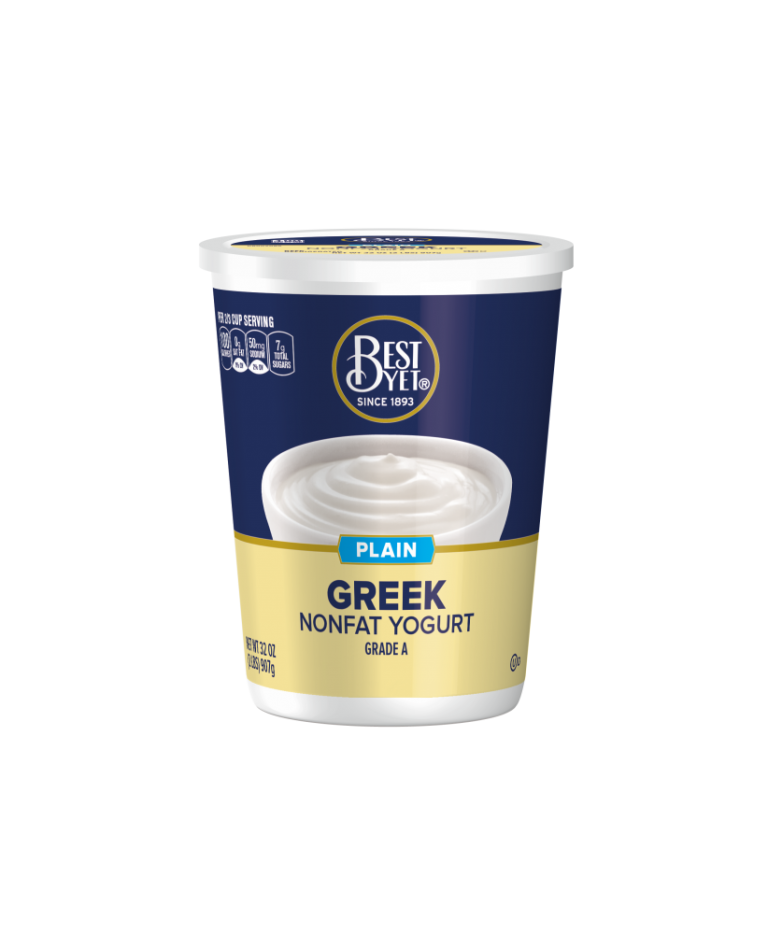 Greek Non Fat Yogurt Plain 32OZ Best Yet Brand