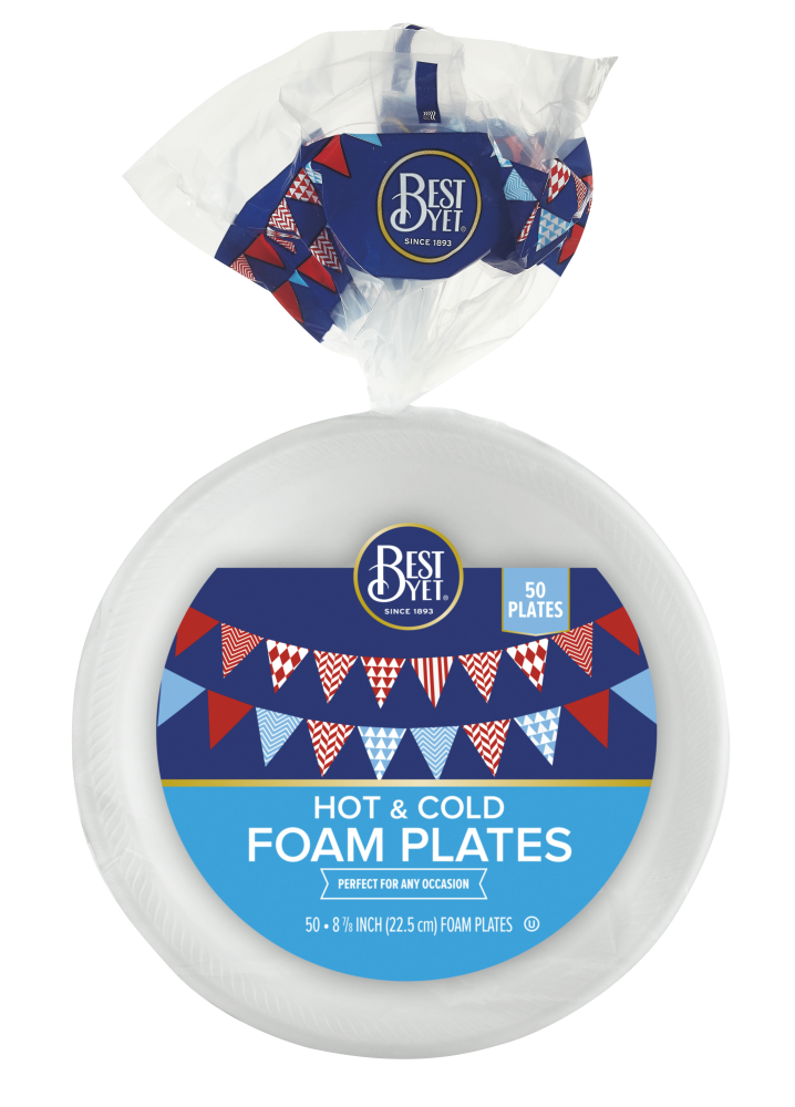 Foam Plates 50CT - Best Yet Brand
