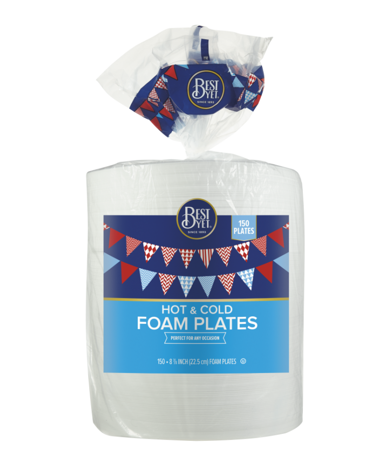 Foam Plates 150CT Best Yet Brand