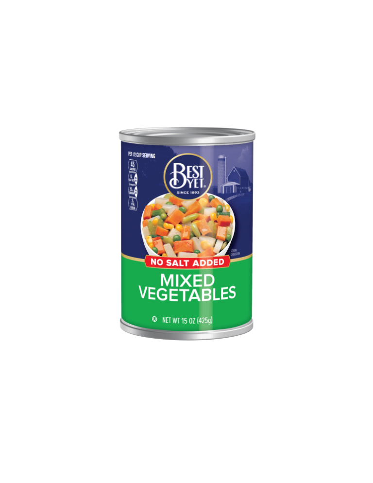 Mixed Vegetables No Salt Added Best Yet Brand