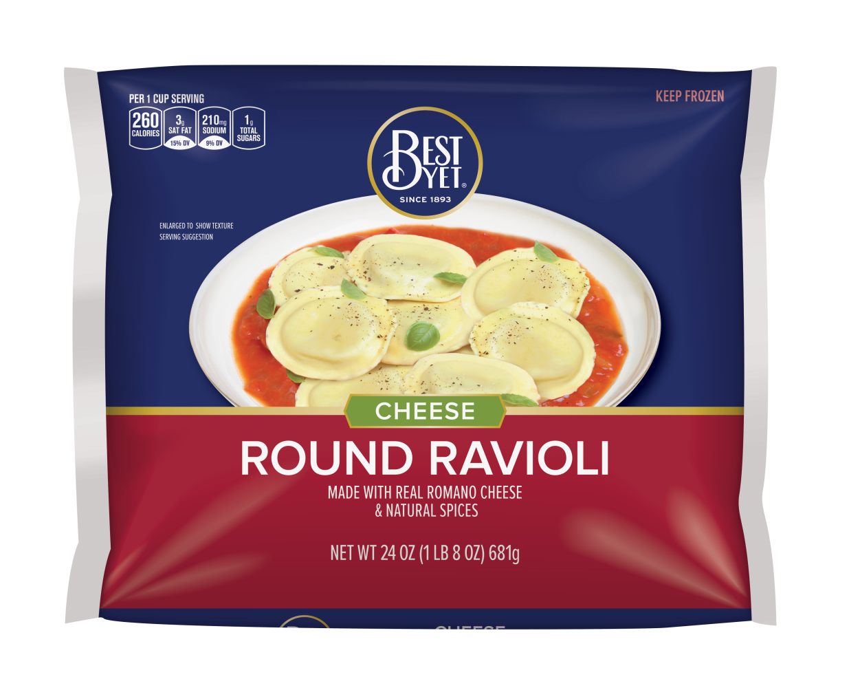 Ravioli Cheese Round Best Yet Brand