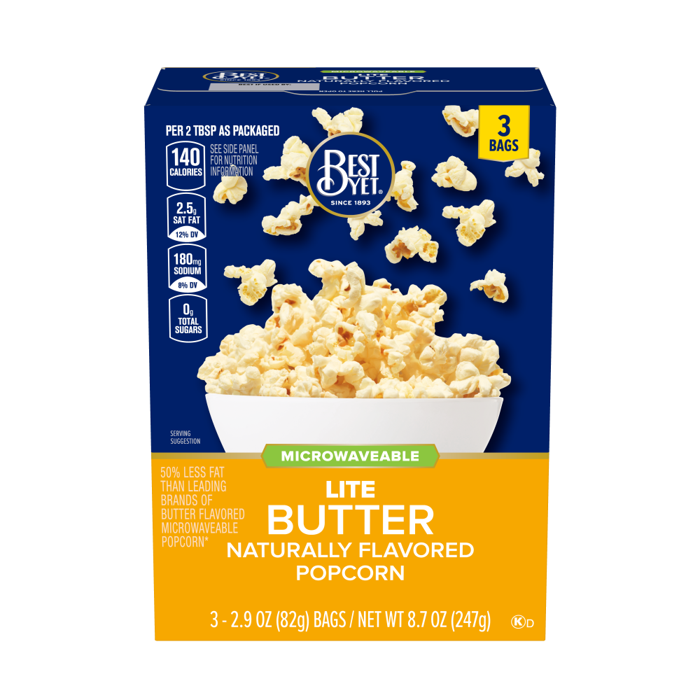 Lite Butter Microwave Popcorn - Best Yet Brand
