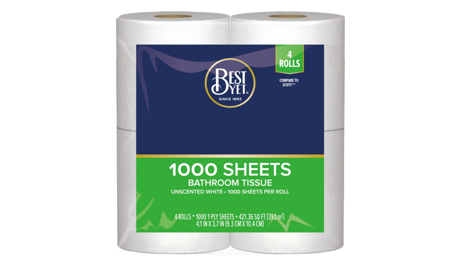 Bath Tissue 1Ply 20 Roll Best Yet Brand