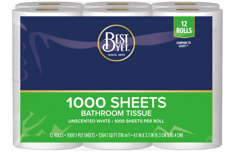 Bath Tissue 1Ply 20 Roll Best Yet Brand