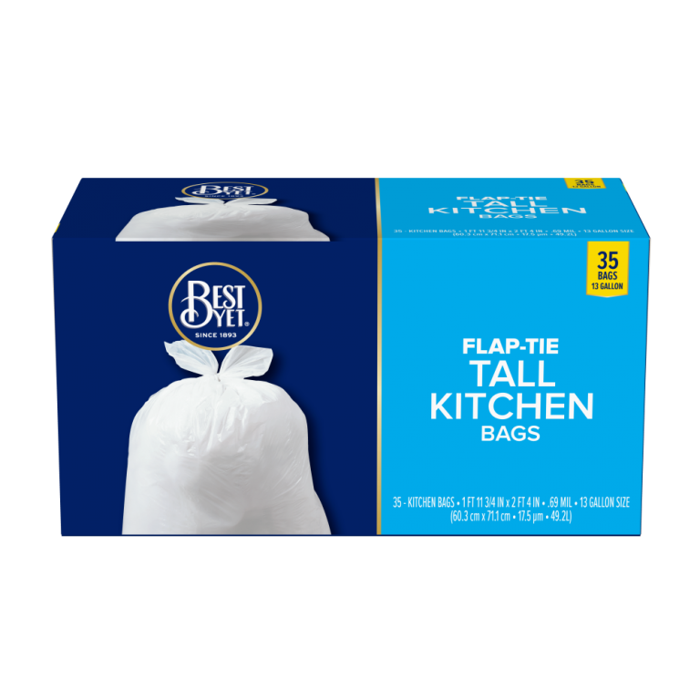 Tall Kitchen Superflex Trash Bags 13 Gallon Best Yet Brand