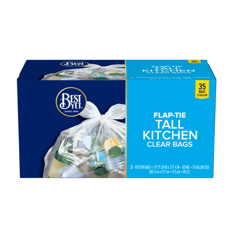 Tall Kitchen Flip Top Trash Bag 13 Gallon Best Yet Brand