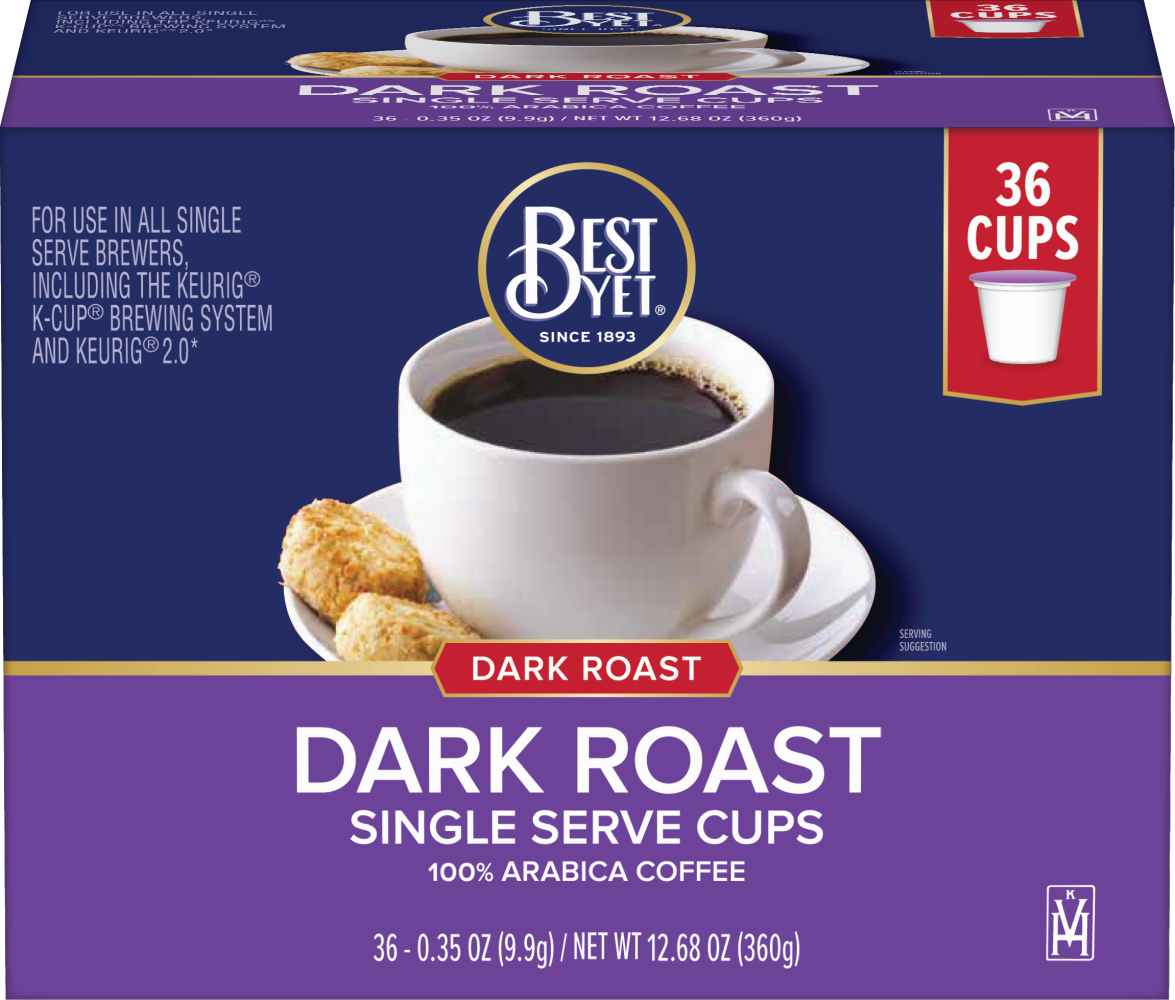 Dark Blend Coffee KCup Best Yet Brand