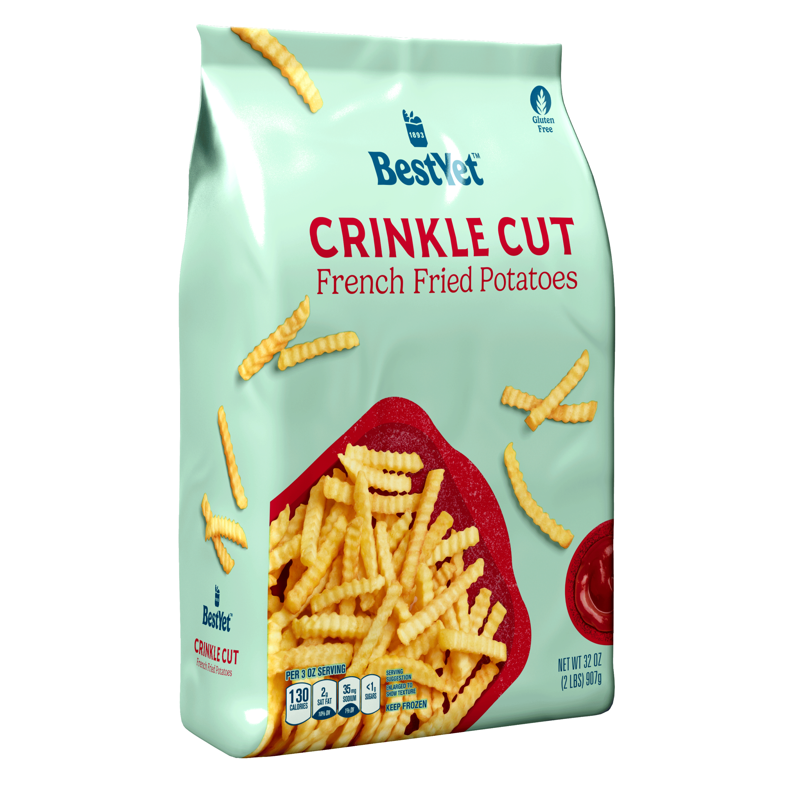 Crinkle Cut Fries 32OZ - Best Yet Brand